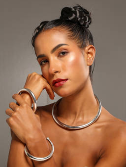 VENI - 92.5 Silver-Plated Oxidised Jewellery Set