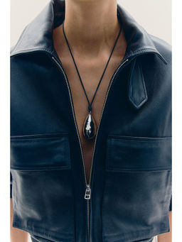 H&M - Women Silver Pendant cord necklace