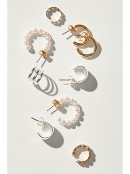 H&M - Women Gold Hoop earrings and ear cuffs