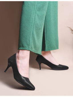 CLOG LONDON - Women Casual Slip On Stiletto Heel Pumps Black