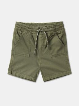 R&B - Olive Cotton Solid Shorts