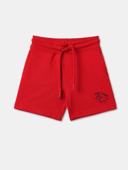 R&B - Red Cotton Printed Shorts