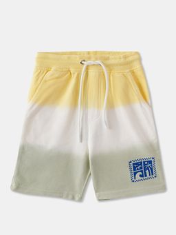 R&B - Mustard Cotton Colorblock Shorts
