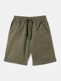 R&B - Olive Cotton Solid Shorts