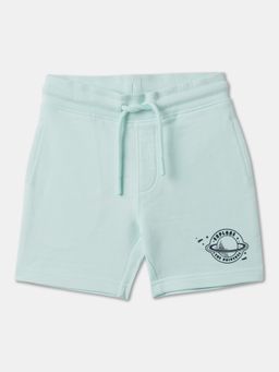 R&B - Blue Cotton Printed Shorts