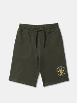 R&B - Olive Cotton Solid Shorts