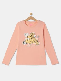 R&B - Pink Cotton Printed T-Shirt