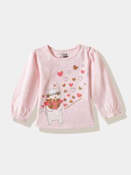 R&B - Pink Cotton Printed T-Shirt