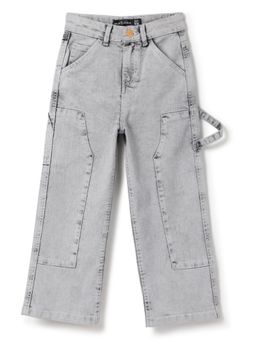 Tales & Stories - Grey Denim Solid Jeans