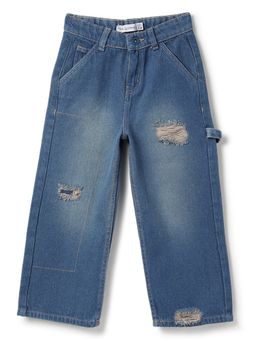 Tales & Stories - Blue Denim Solid Jeans