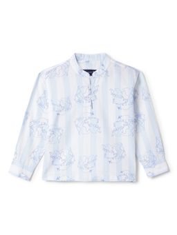 Tales & Stories - Blue Cotton Printed Shirt