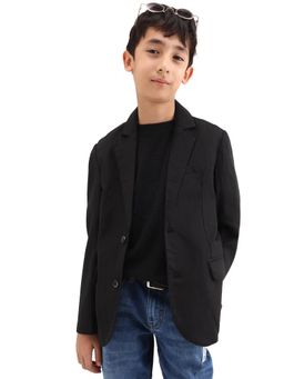 RARE ONES - Black Lyocell Blend Solid Blazer