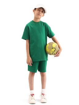 RARE ONES - Green Polyester Blend Printed Shorts