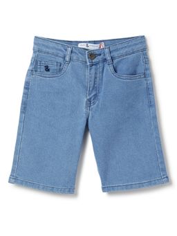 Tales & Stories - Blue Denim Solid Shorts