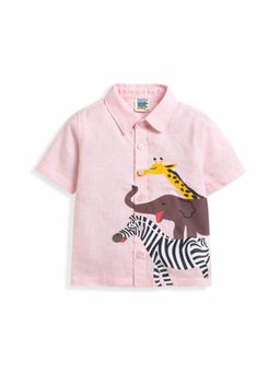 ZIP ZAP ZOOP - Pink Cotton Printed Shirt