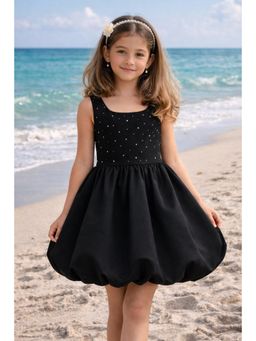 ZIP ZAP ZOOP - Black Polyester Printed Dress