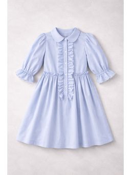 ZIP ZAP ZOOP - Blue Cotton Solid Dress