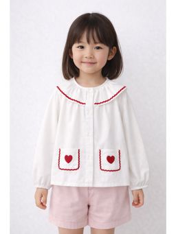 ZIP ZAP ZOOP - White Cotton Solid Shirt