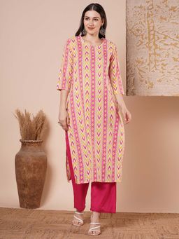 FASHOR - Multi-Color Stripes Kurta