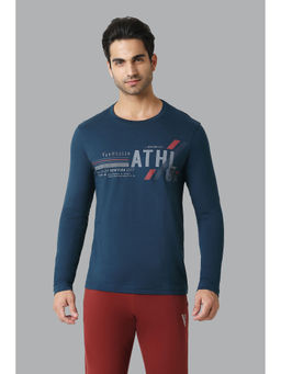 Van Heusen Innerwear - Athleisure Men Crew Neck & Long Sleeve T-Shirt - Deep Sea