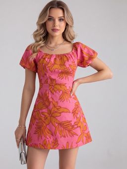 ZUMMER - Women Pink Floral Mini Dress