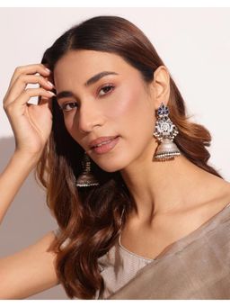 Fabindia - Metal Blue Jhumka Earrings