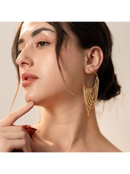 House of D'oro - Handcrafted Drop Danglers Women Twinkle Twist Earrings