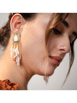 House of D'oro - Handcrafted Women Lustrous Whisper Drop Danglers Earrings