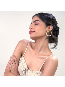 House of D'oro - Handcrafted Women Fusion Flare Hoops Earrings