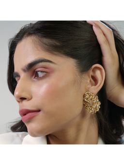 House of D'oro - Handcrafted Women Quinn Gold Studs Earrings