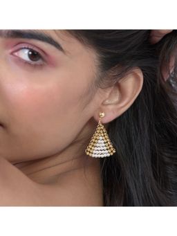 House of D'oro - Handcrafted Women Pyramid Drop Danglers Earrings