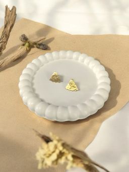 Niska - Adelina Brass Stud Gold Earrings