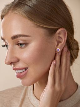 MINUTIAE - Gold-Plated Contemporary Stud Earrings