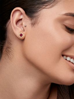 MINUTIAE - Gold-Plated Contemporary Stud Earrings