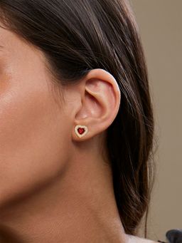 MINUTIAE - Gold-Plated Contemporary Stud Earrings