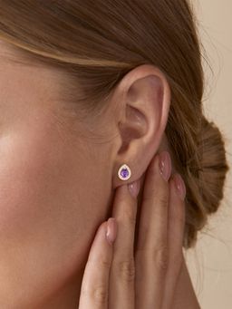 MINUTIAE - Rose Gold-Plated Contemporary Stud Earrings