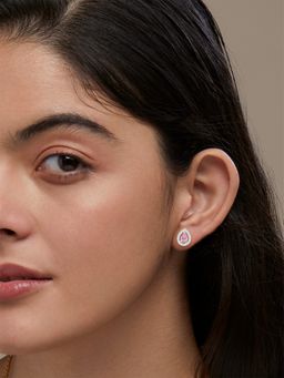 MINUTIAE - Silver-Plated Contemporary Stud Earrings