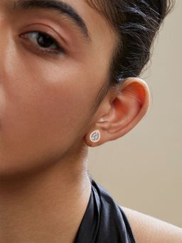 MINUTIAE - Rose Gold-Plated Contemporary Stud Earrings