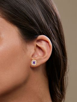 MINUTIAE - Gold-Plated Contemporary Stud Earrings