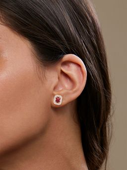 MINUTIAE - Rose Gold-Plated Contemporary Stud Earrings