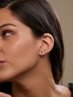 MINUTIAE - Rose Gold-Plated Contemporary Stud Earrings