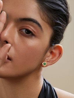 MINUTIAE - Gold-Plated Contemporary Stud Earrings