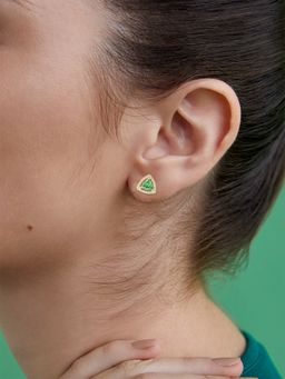 MINUTIAE - Gold-Plated Contemporary Stud Earrings