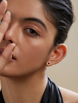 MINUTIAE - Gold-Plated Contemporary Stud Earrings