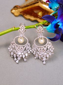 Shhimmerz Jewellery - Modern White Stone Drop Earrings