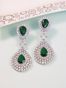 Shhimmerz Jewellery - Dual Stone Green Earrings