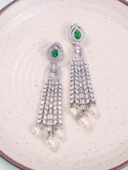 Shhimmerz Jewellery - Sleek Green Stone Earrings