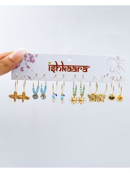 ISHKAARA - Multi-Color Pearl Everyday Hoop Earrings