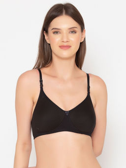 Groversons Paris Beauty - Full Coverage Wireless Seamless Every Day T-Shirt Bra-Black