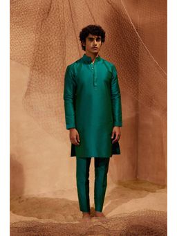 Eleven Brothers - Green Tagai Silk Kurta with Trouser